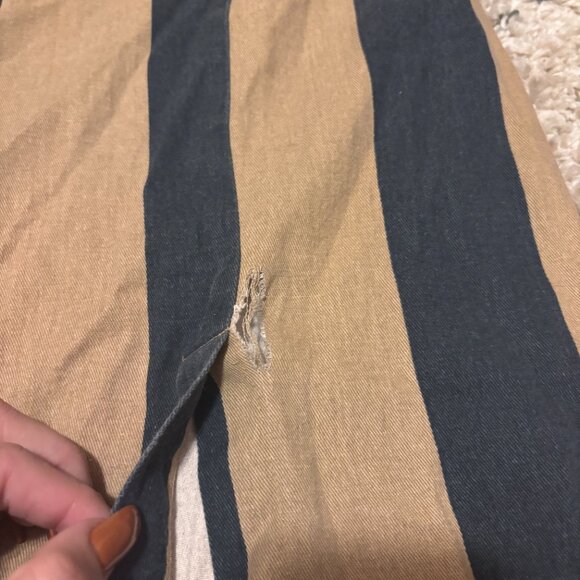 Free People Majorie High Waist Palazzo Pants Striped WideLeg Tie Boho Small READ - Picture 5 of 11